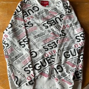 Guess, Medium, White, black, red